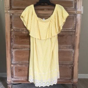 Gingham Ruffle Top Dress